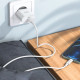 Мережевий зарядний пристрій з кабелем HOCO C94A Metro single port PD20W charger set(Type-C to Type-C) White (6931474762191)