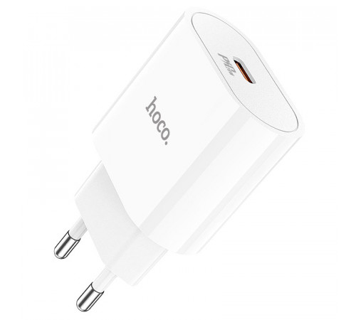 Мережевий зарядний пристрій HOCO C94A Metro single port PD20W charger White (6931474762177)