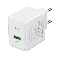 Мережевий зарядний пристрій HOCO CS12A Ocean single port QC3.0 charger White (6942007603690)