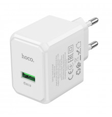 Мережевий зарядний пристрій HOCO CS12A Ocean single port QC3.0 charger White (6942007603690)