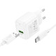 Мережевий зарядний пристрій з кабелем HOCO CS52A 18W Surplus single-port QC3.0 charger set(Type-C) White (6942007631471)