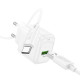 Мережевий зарядний пристрій з кабелем HOCO CS52A 18W Surplus single-port QC3.0 charger set(Type-C) White (6942007631471)