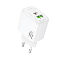 Мережевий зарядний пристрій HOCO CS55A Surplus PD30W+QC3.0 charger White (6942007631549)