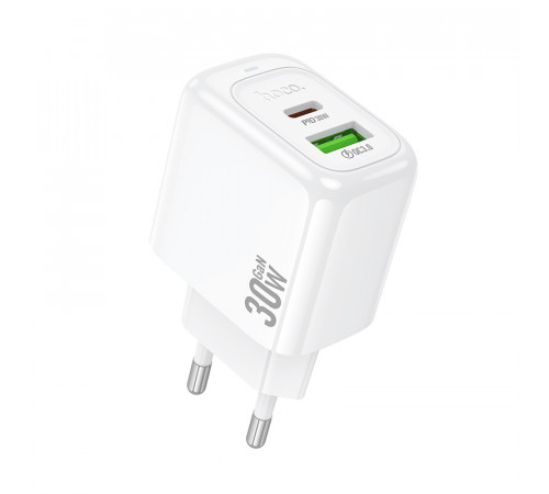 Мережевий зарядний пристрій HOCO CS55A Surplus PD30W+QC3.0 charger White (6942007631549)