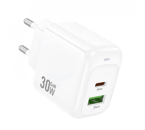 Мережевий зарядний пристрій HOCO CS55A Surplus PD30W+QC3.0 charger White (6942007631549)