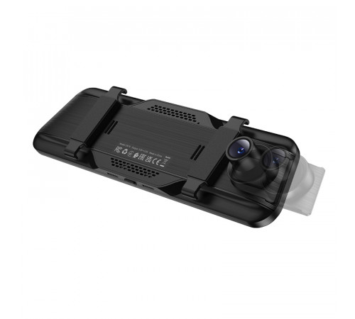 Відеореєстратор HOCO DV16 9.66-inch streaming media driving recorder(dual-channel with rear camera) Black (6942007664219)