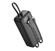 Зовнішній акумулятор HOCO J132B Sabio 22.5W+PD20W fully compatible power bank with 3 cables(30000mAh) Black (6942007632614)