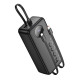 Зовнішній акумулятор HOCO J132B Sabio 22.5W+PD20W fully compatible power bank with 3 cables(30000mAh) Black (6942007632614)