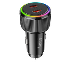 Автомобільний зарядний пристрій HOCO NZ14B Guerrero PD50W(2C) car charger Black (6942007620468)