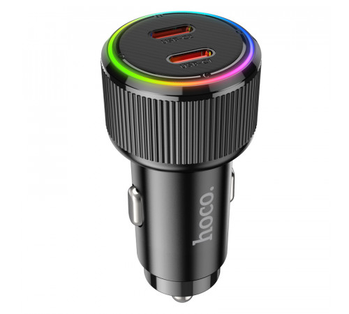 Автомобільний зарядний пристрій HOCO NZ14B Guerrero PD50W(2C) car charger Black (6942007620468)