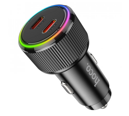 Автомобільний зарядний пристрій HOCO NZ14B Guerrero PD50W(2C) car charger Black (6942007620468)