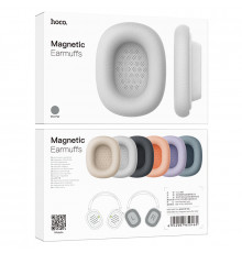 Амбушури магнітні для навушників HOCO W65/W65 Plus magnetic earmuffs Silver (6942007650465)