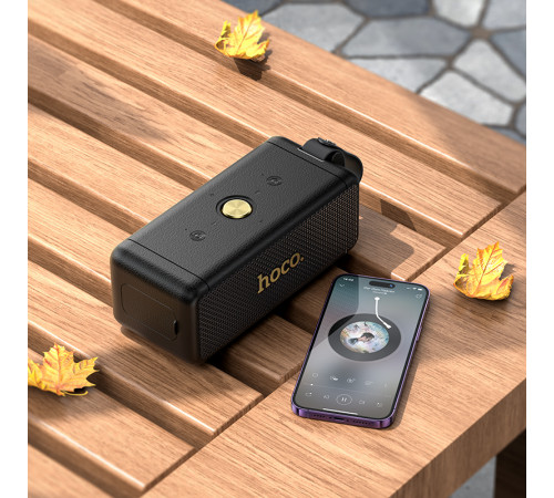 Портативна колонка HOCO HT1 Pro Marquis sports BT speaker, 8W*2, Black (6942007654623)