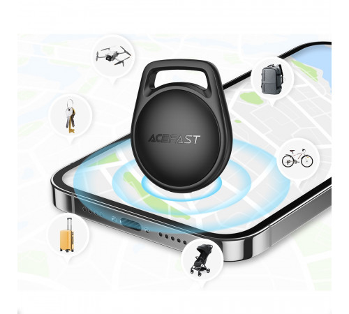 Трекер ACEFAST S2 button type positioning device single Black (6974316285083)