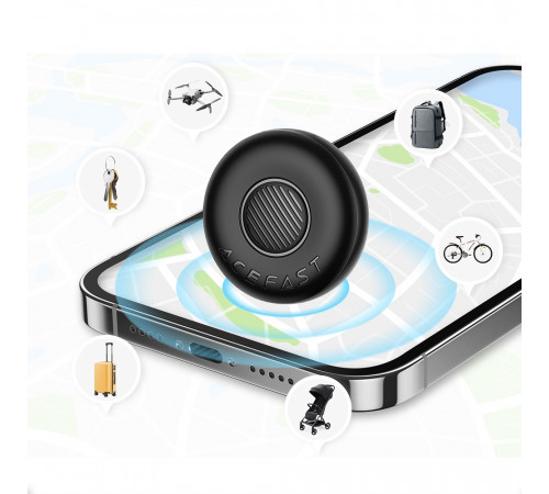 Трекер ACEFAST S1 button type positioning device single Black (6974316285069)