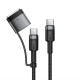Кабель ACEFAST C22-05 USB-C to USB-C / magnetic aluminum alloy charging data cable Black (6974316285151)