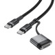 Кабель ACEFAST C22-05 USB-C to USB-C / magnetic aluminum alloy charging data cable Black (6974316285151)