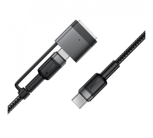 Кабель ACEFAST C22-05 USB-C to USB-C / magnetic aluminum alloy charging data cable Black (6974316285151)