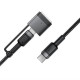 Кабель ACEFAST C22-05 USB-C to USB-C / magnetic aluminum alloy charging data cable Black (6974316285151)