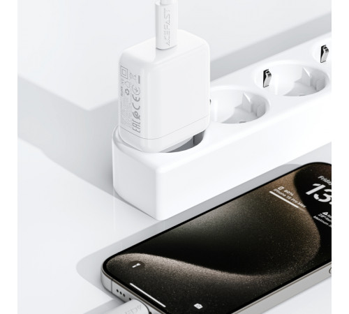 Мережевий зарядний пристрій ACEFAST A130 PD20W single USB-C charger White (6974316284659)