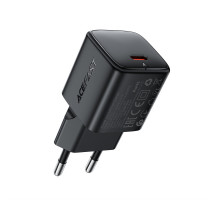 Мережевий зарядний пристрій ACEFAST A117 PD20W mini GaN USB-C fast charger Black (6974316284987)