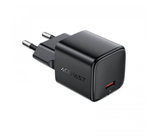 Мережевий зарядний пристрій ACEFAST A117 PD20W mini GaN USB-C fast charger Black (6974316284987)