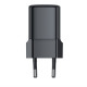 Мережевий зарядний пристрій ACEFAST A117 PD20W mini GaN USB-C fast charger Black (6974316284987)