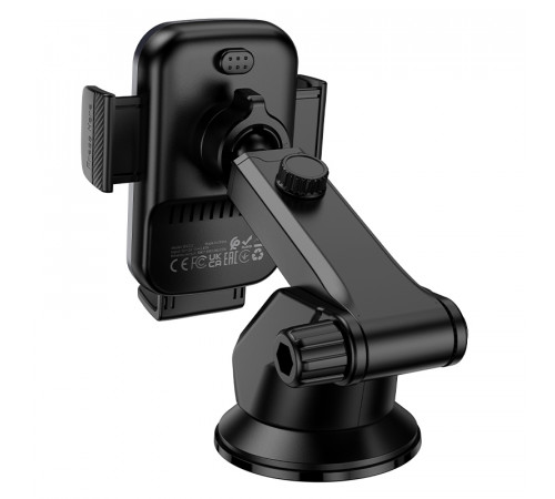 Автотримач для телефона з БЗП BOROFONE BH222 Leading push-type wireless fast charging car holder(center console) Black (6941991119019)