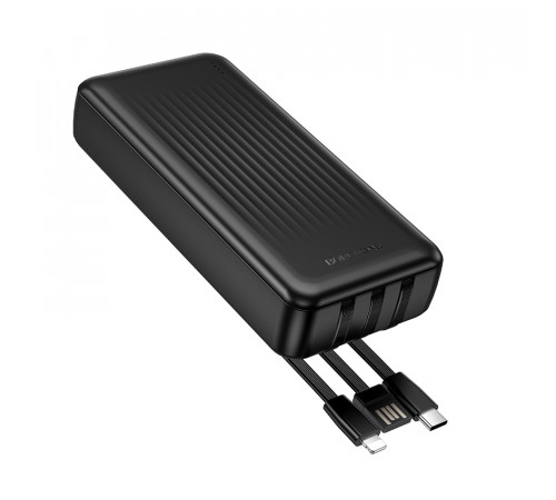 Зовнішній акумулятор BOROFONE BJ79A Clever power bank with 3 cables(20000mAh) Black (6941991121555)