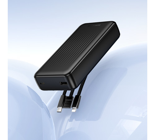 Зовнішній акумулятор BOROFONE BJ79A Clever power bank with 3 cables(20000mAh) Black (6941991121555)