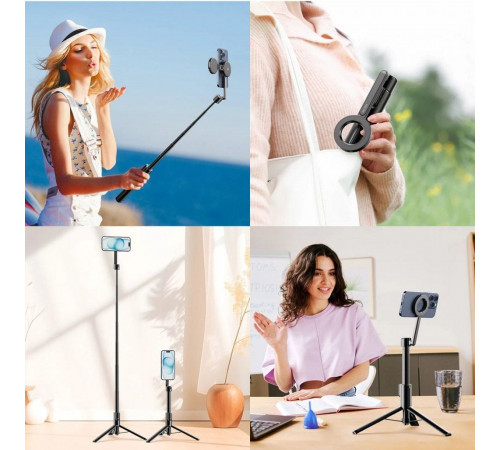Селфі-монопод Ulanzi MG-003 Magnetic Selfie Stick Pro Black (M003B)