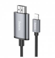 Перехідник HOCO UA27 HD on-screen cable iP to HDTV Metal Gray (6942007619011)