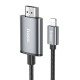 Перехідник HOCO UA27 HD on-screen cable iP to HDTV Metal Gray (6942007619011)