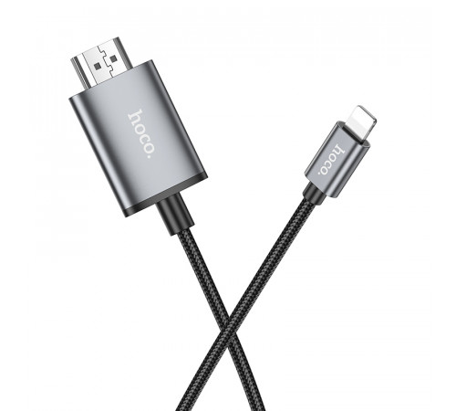 Перехідник HOCO UA27 HD on-screen cable iP to HDTV Metal Gray (6942007619011)
