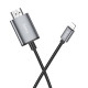 Перехідник HOCO UA27 HD on-screen cable iP to HDTV Metal Gray (6942007619011)