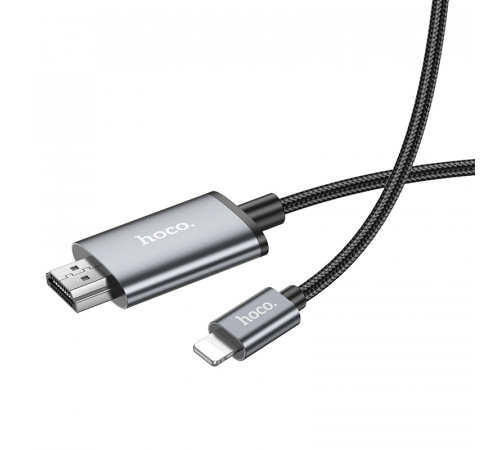 Перехідник HOCO UA27 HD on-screen cable iP to HDTV Metal Gray (6942007619011)