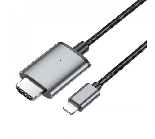 Перехідник HOCO UA27 HD on-screen cable iP to HDTV Metal Gray (6942007619011)