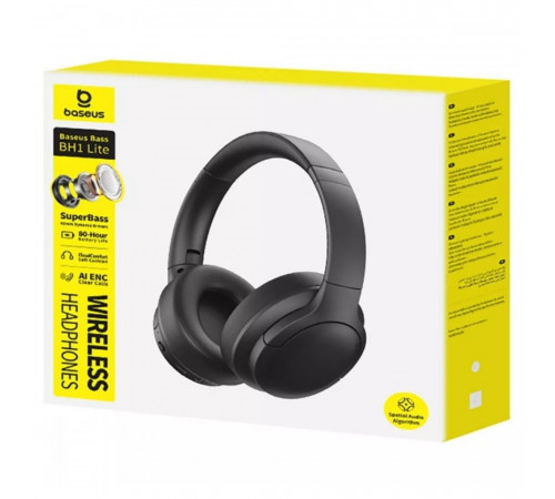 Бездротові накладні навушники Baseus Bass BH1 Lite Wireless Headphones Cosmic Black (A0203C00)