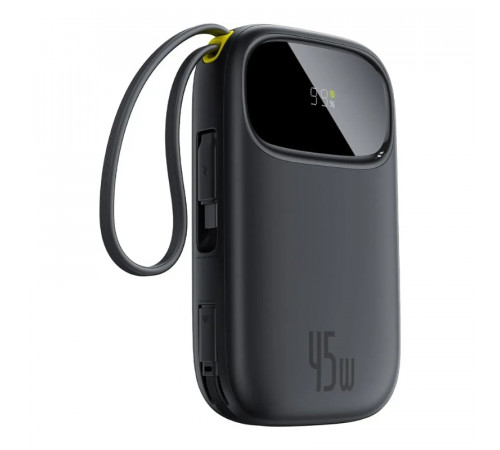 Зовнішній акумулятор Baseus EnerFill FC31 Qpow 3 Digital Display Power Bank with USB-C+iP Cables 20000mAh 45W Cosmic Black (E0028D00)