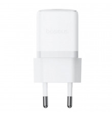 Мережевий зарядний пристрій з кабелем Baseus Palm Fast Charger 1C 20W EU Moon White set USB-C to iP 20W 1m (E0116400)