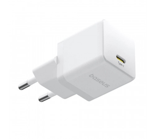 Мережевий зарядний пристрій з кабелем Baseus Palm Fast Charger 1C 20W EU Moon White set USB-C to iP 20W 1m (E0116400)