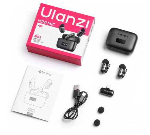 Бездротова мікрофонна система Ulanzi A200 Mini Mic dual-mic (Type-C) Black (A046)