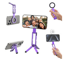 Тримач телефона Ulanzi MA60 Foldable Magnetic Phone Tripod (Purple) (S037)