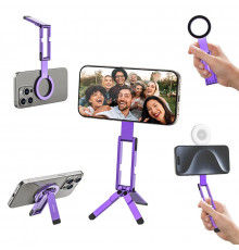 Тримач телефона Ulanzi MA60 Foldable Magnetic Phone Tripod (Purple) (S037)