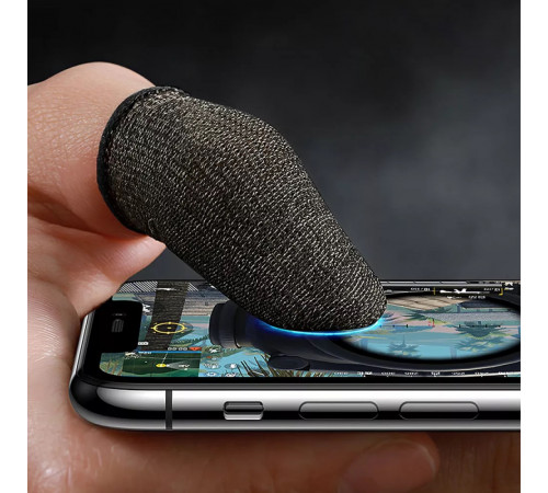 Напальчник ігровий HOCO GM4 Phantom Superconducting fiber mobile game finger cots(silver Fiber) (6931474750297)