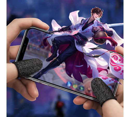 Напальчник ігровий HOCO GM4 Phantom Superconducting fiber mobile game finger cots(silver Fiber) (6931474750297)