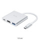 USB-хаб HOCO HB14 Easy use Type-C adapter(Type-C to USB3.0+HDMI+PD) Silver (6931474725790)
