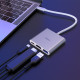 USB-хаб HOCO HB14 Easy use Type-C adapter(Type-C to USB3.0+HDMI+PD) Silver (6931474725790)