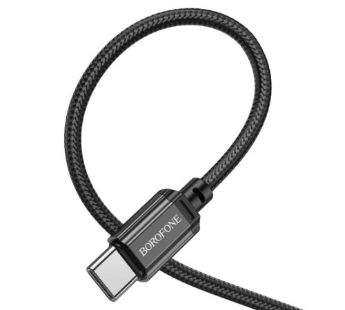 Кабель BOROFONE BX87 Sharp 60W charging data cable for Type-C to Type-C Black (6974443389067)