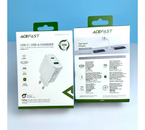 Мережевий зарядний пристрій AceFast A25 PD20W